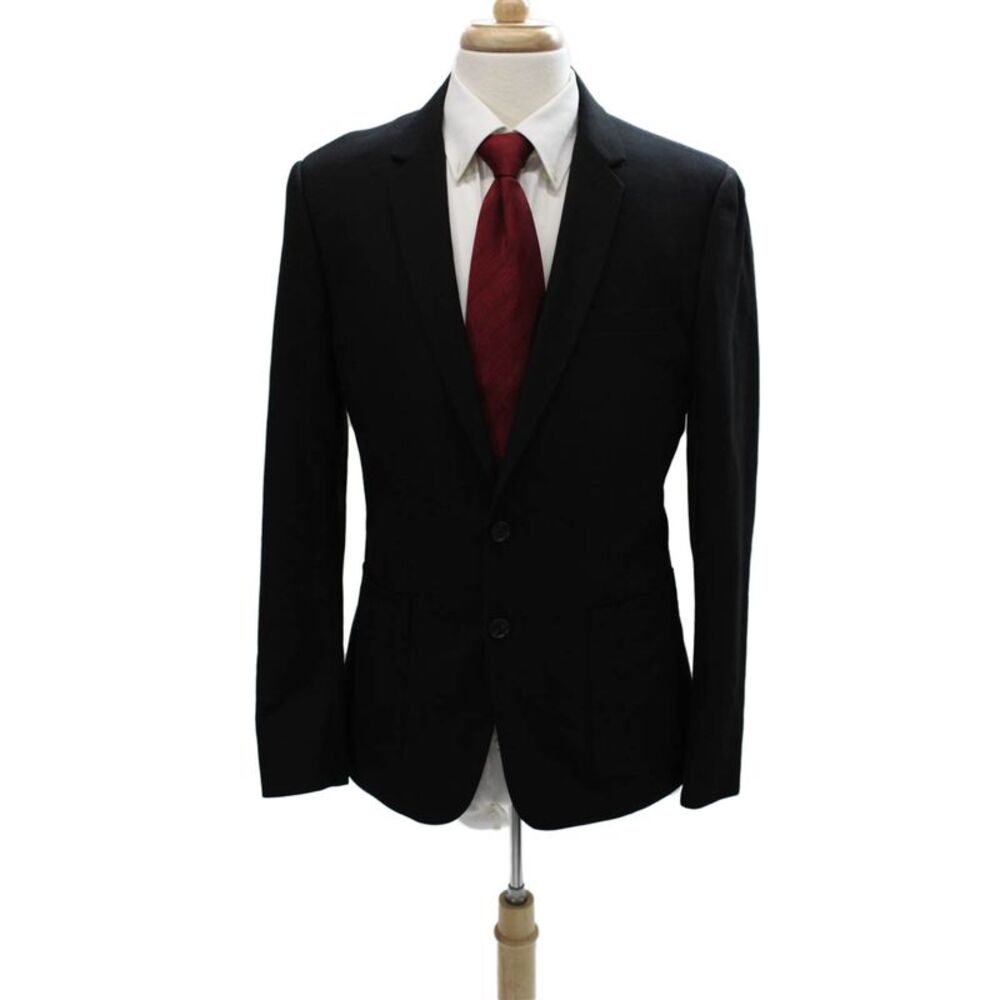 Sandro Mens Black Wool Blazer Size 50